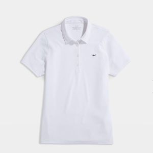 Vineyard Vines Solid Pique Polo in White